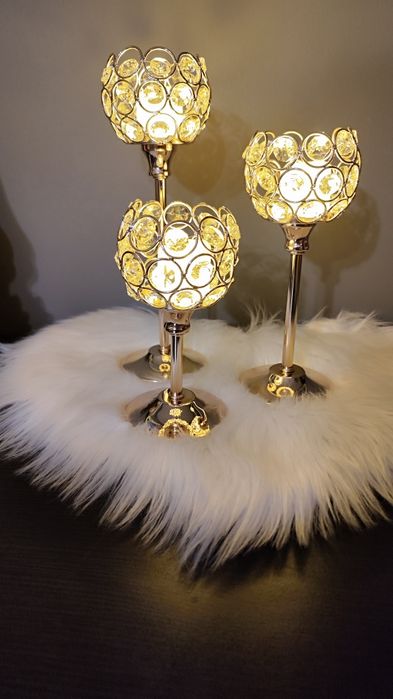 Nowe Zestaw kryształowych świeczników