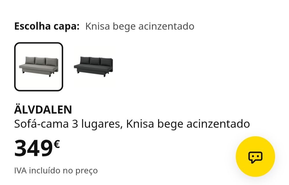 Sofá-cama ikea ALVDALEN