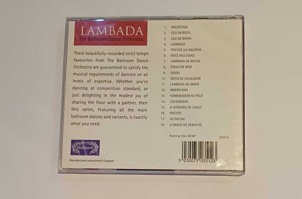 CD - Lambada - Ballroom Dance Orchestra, Edição Hallmark