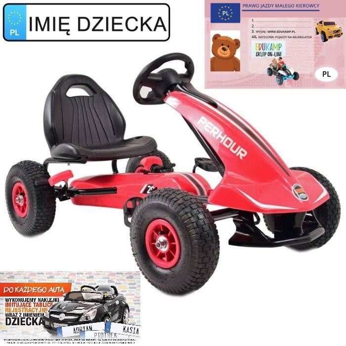 Najnowszy GOKART Na pedały, KOŁA POMPOWANE, hamulec G203