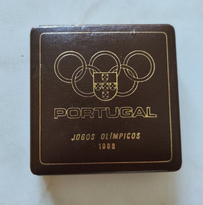 Moeda 250escudos Prata - Jogos olímpicos 1988 com estojo e certificado