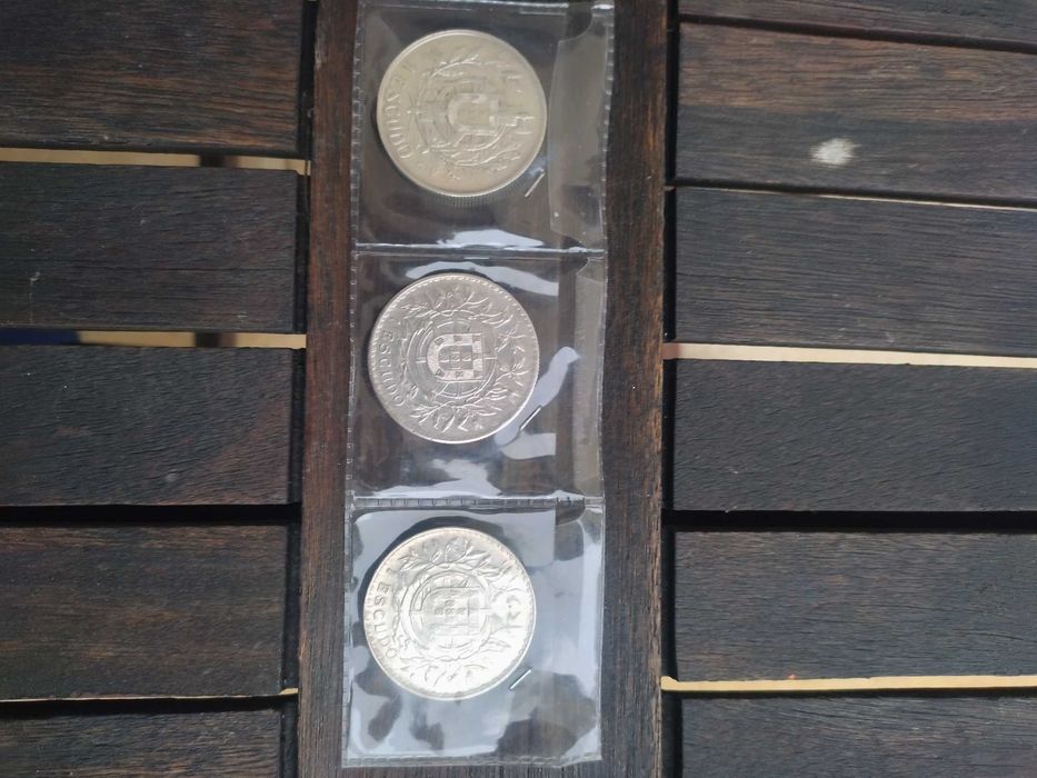 Três Moedas de 1$00 República Portuguesa 1910/15/16