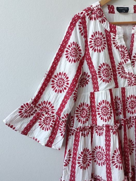 Sukienka oversize nowa biała z haftem boho letnia babydoll S M
