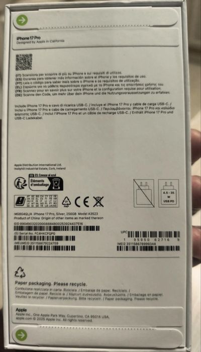 Iphone 17 pro 256gb