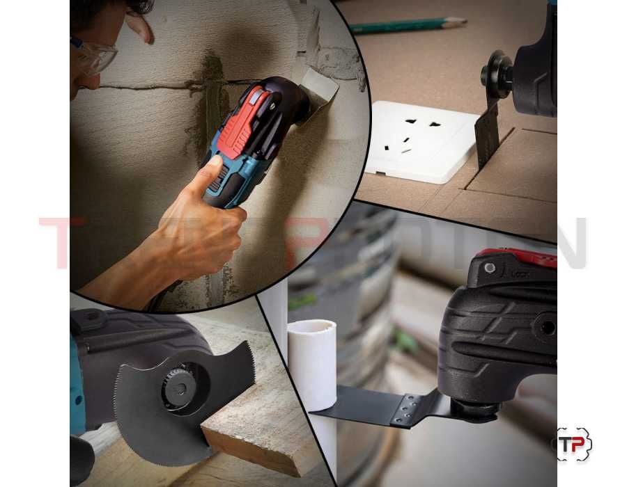 Ferramenta Oscilatória Multifunções oferta 2 Baterias + 8 Laminas