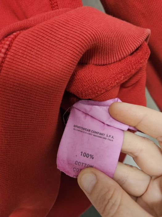 Червона толстовка без утеплення Stone Island L