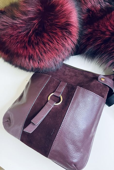 Next leather +Fossil две кроссбоди натуральная кожа