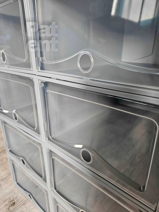 Organizery 10 sztuk pudełka do przechowywania szare dom modułowe