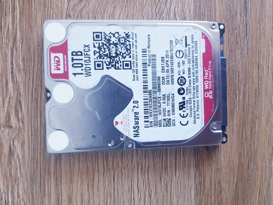 Dysk twardy Wester digital HDD WD Red 1TB 5.4K 16MB SATA III 2.5''
