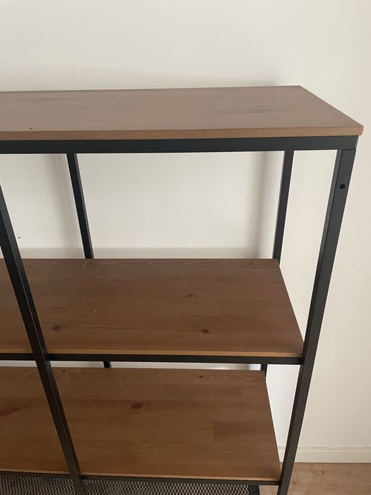 Estante FJÄLLBO 100x136 preto madeira RESERVADO