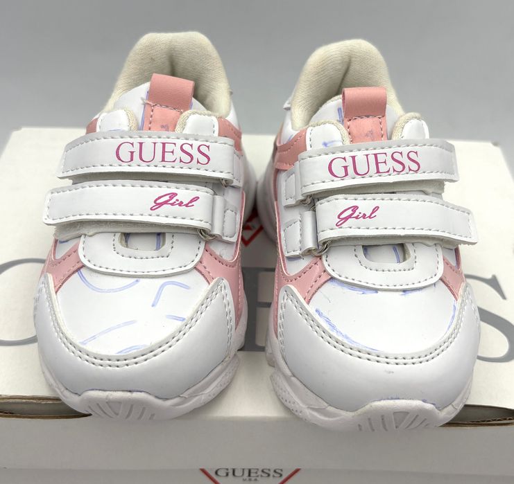 ‼️Nowe oryginalne buciki sneakersy dziecięce GUESS Noel białe 21 AZ222