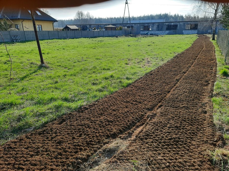 Glebogryzarka separacyjna przygotowanie  terenu pod trawnik