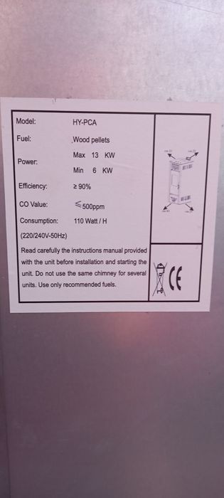 Salamandra a Pellets 13kW