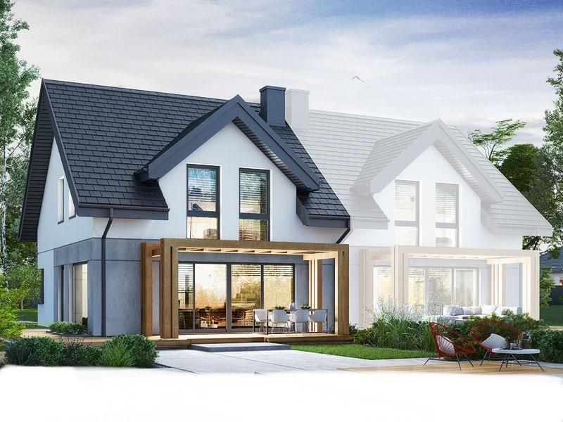 GOTOWY Dom w zabudowie bliźniaczej  137 m² , działka 500–550 m²