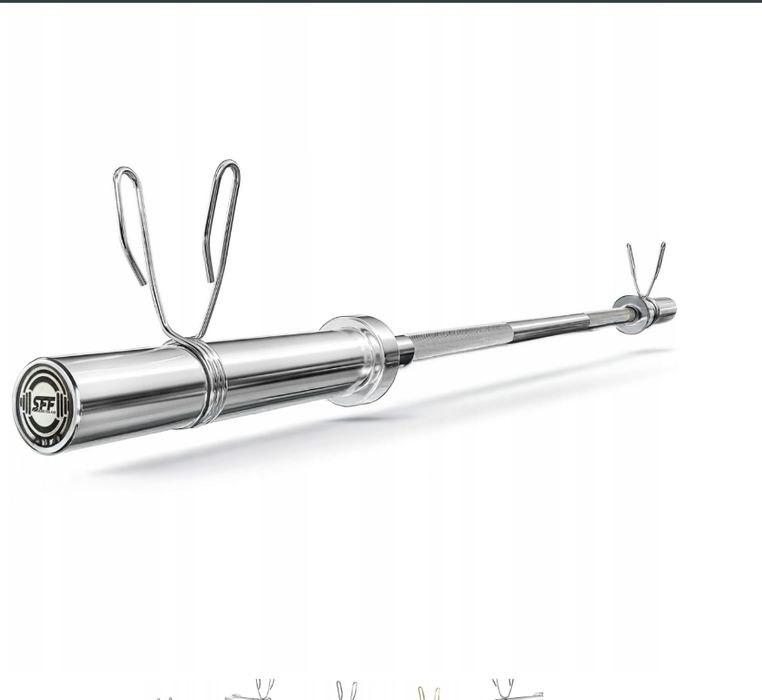 Gryf Prosty Olimpijski Gładki 220cm 50mm Sztanga Chromowany Zaciski Gratis
