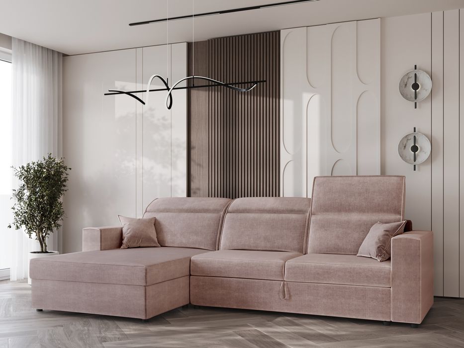 Narożnik prosto od producenta rozkładany regulowane zagłówki