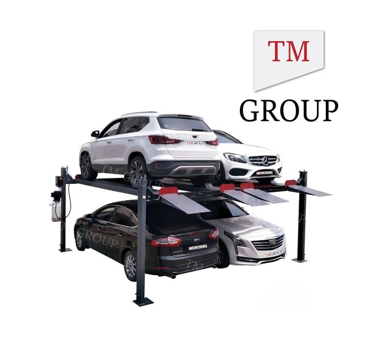 Podnośnik czterokolumnowy, garaż dwustanowiskowy samochodowy, warsztat