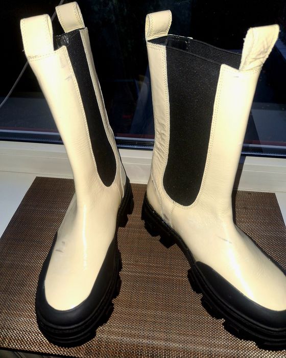 JOOP! Botki Damskie Chelsea Beżowe Skórzane Casual  roz. 38.5  - 39
