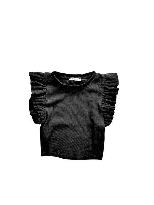 Top Zara S czarny prążek bluzka