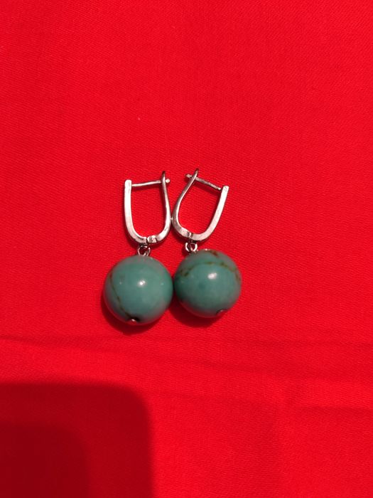 Сережки з бірюзи
