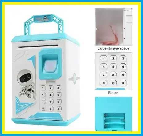 Детская  электронная копилка сейф с кодовым замком Robot Bodyguard