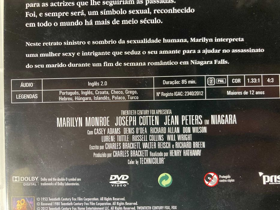 [DVD] Niagara c/ Marilyn Monroe