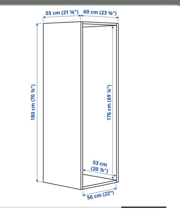 Roupeiro Platsa 60x55x180