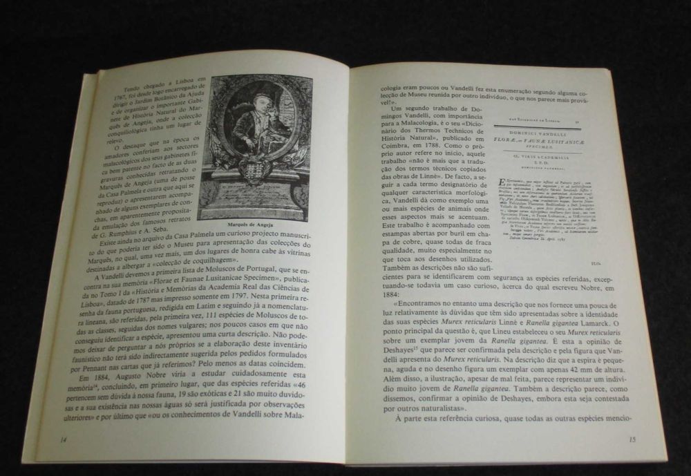 Livro História da Malacologia em Portugal Burnay Monteiro