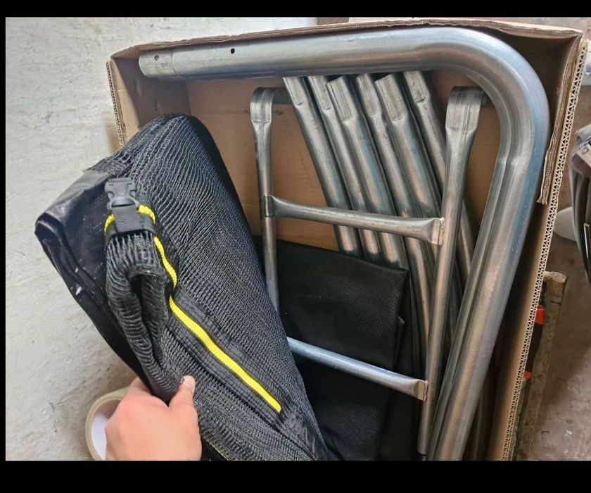 Батут дитячий з сіткою 140см  183 ,252,312 см синій