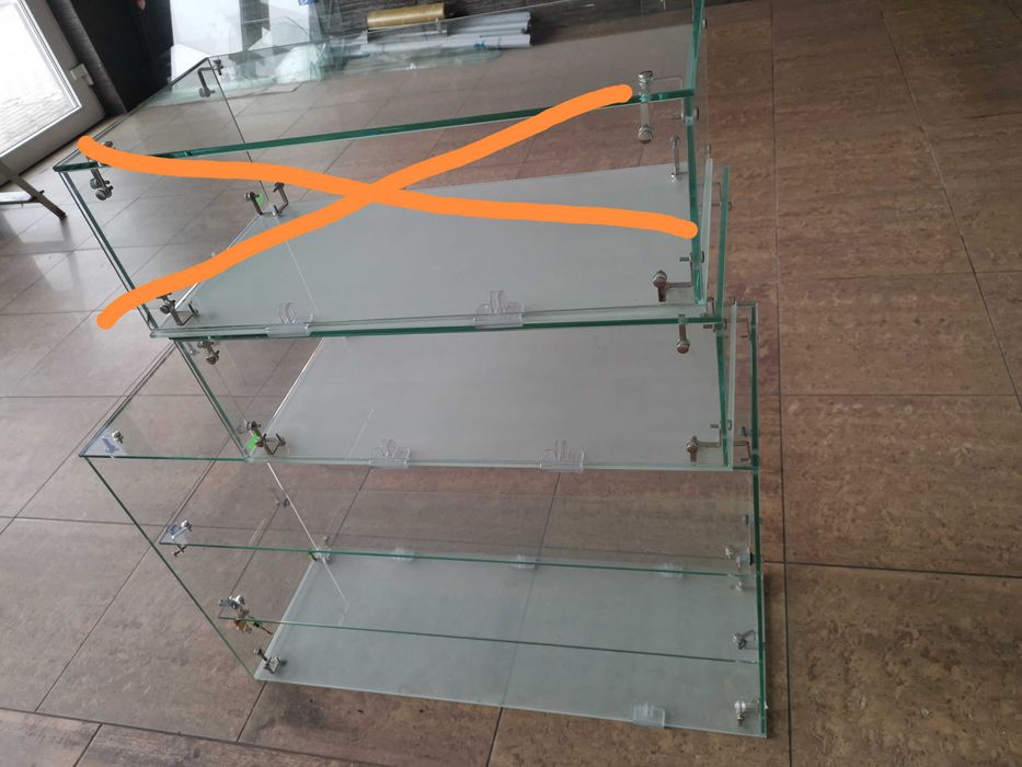 Gablota cukiernicza szklana  2-poziomowa AL15