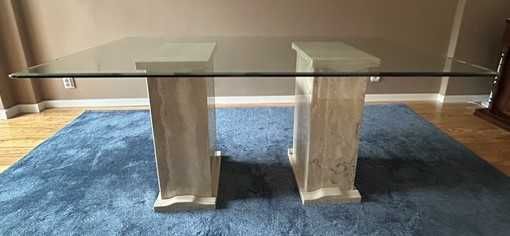 Mesa em Vidro e Mármore | Novas Fotografias