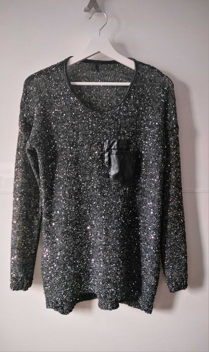 sweter z cekinami rozmiar L stan bdb