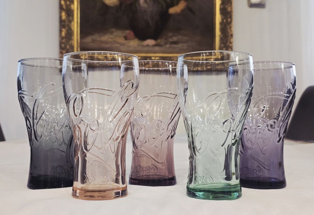 Szklanki Coca-Cola 5 szt. Kolorowe kolekcjonerskie