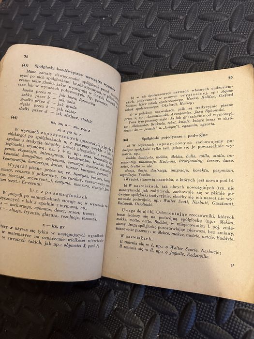 Stara książka Zasady pisowni Polskiej 1949 r.