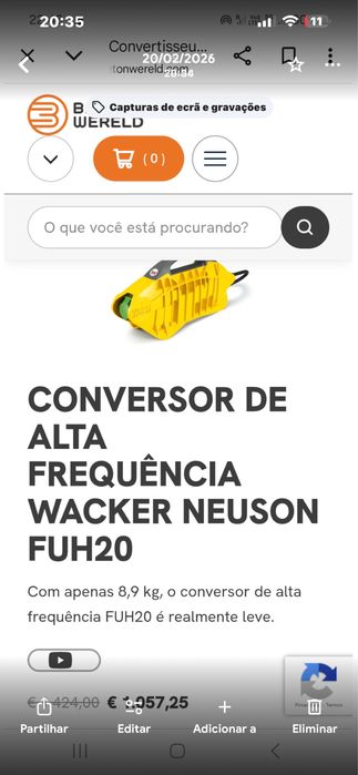 Em  bom estado Vibrador betão portátil monofásico…