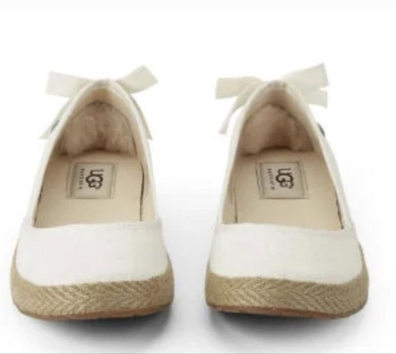 Оригинальные балетки ugg натуральный лён