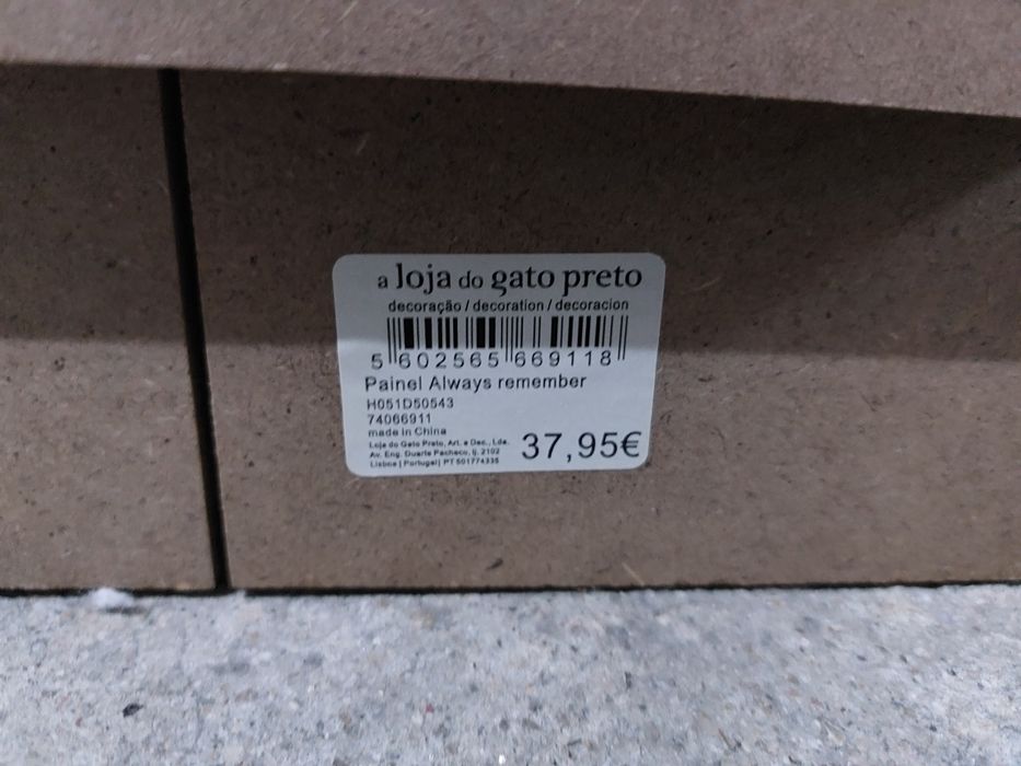 Grande placa decorativa com frase