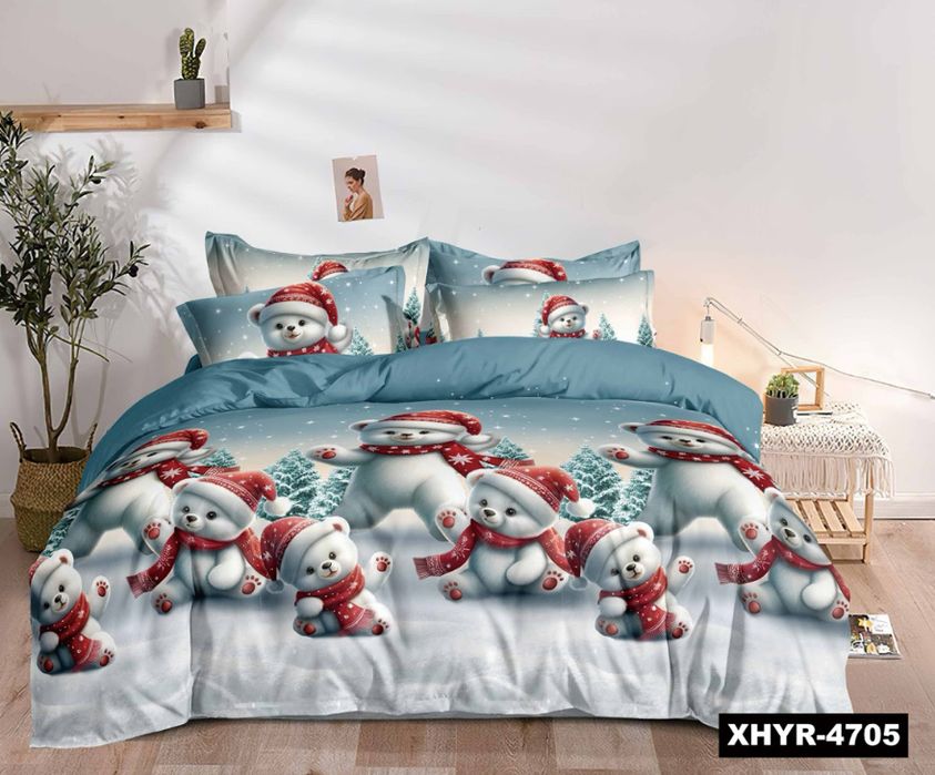 Новорічна постіль Фланель Байка Тепла Натуральна