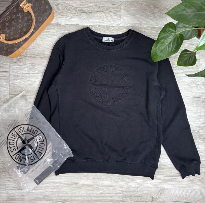 Czarna bluza z dużym logo Stone Island rozmiar XL stan bardzo dobry