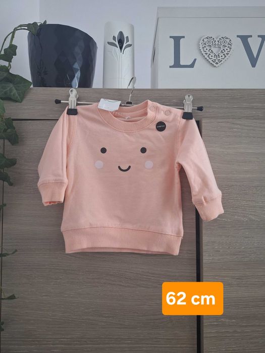 Nowa bluza z buźką 62 cm