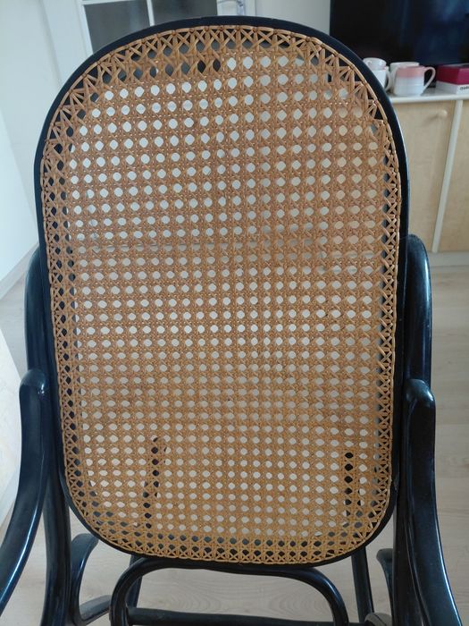 Vintage piękny Bujany fotel PRL Paged