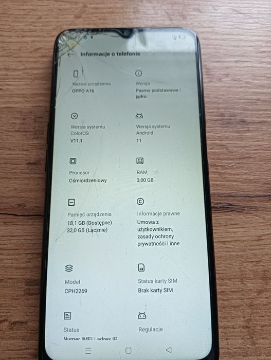 Oppo a16 32GB używany