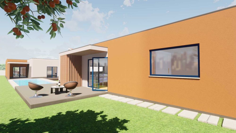 Terreno 4.674 m² com Projeto Aprovado T2+Anexo+Piscina — Pronto a Construir