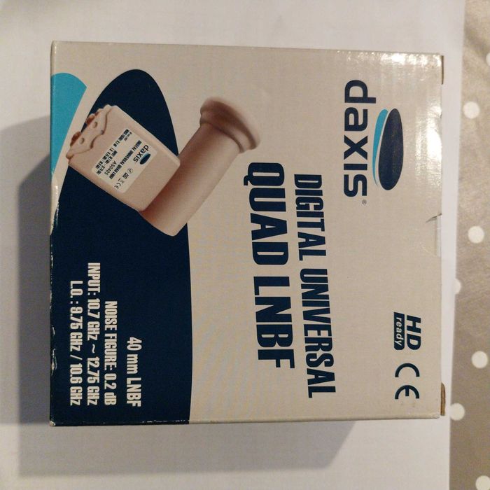 Antena parabólica + motor DiSEqC + LNB Quad Universal