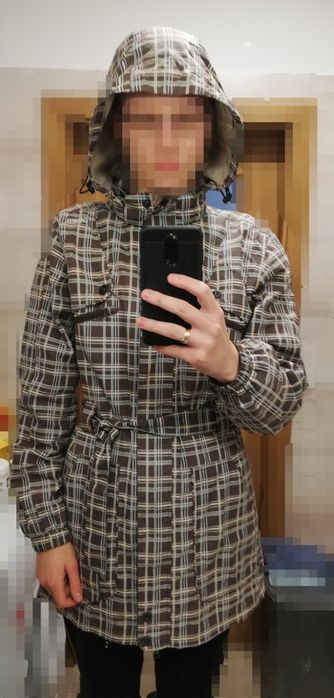 (r. 38/40) płaszcz sportowy wiatrówka Campus Aurora, krata