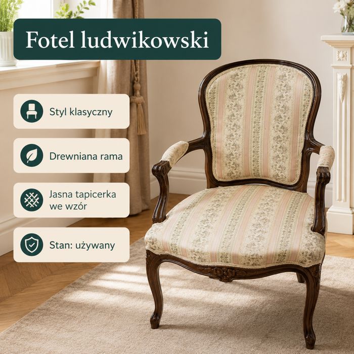 Dwa Fotele ludwikowskie