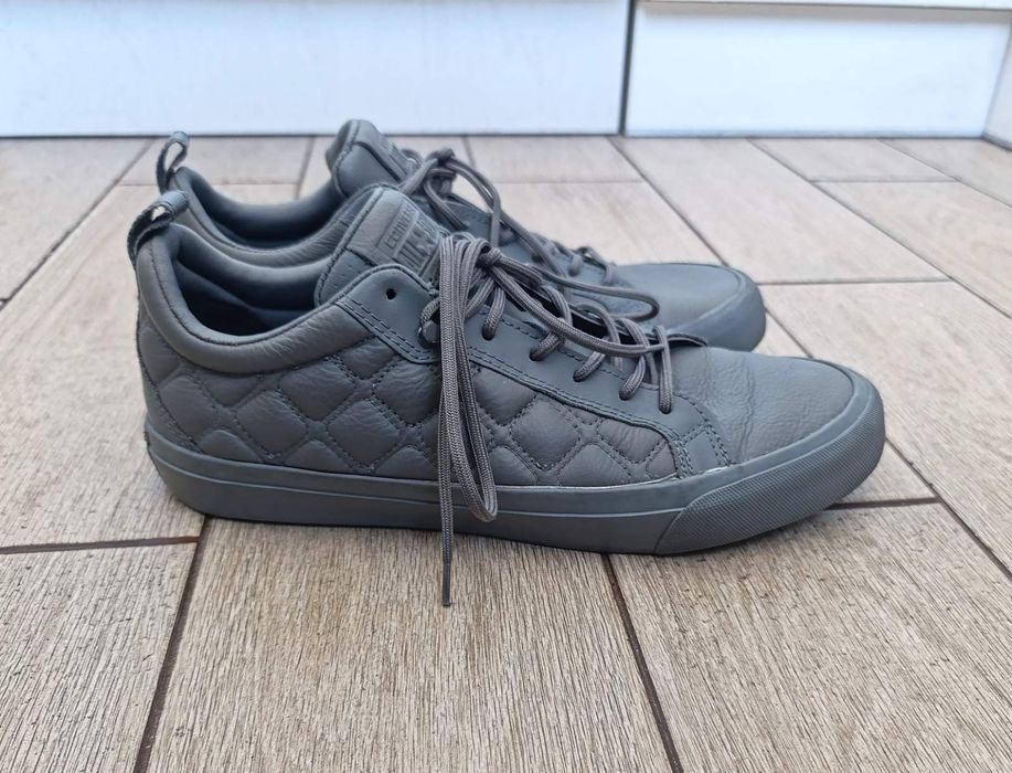 Оригінал шкіряні кеди Converse All Star (Grey Quilted Leather), р.44