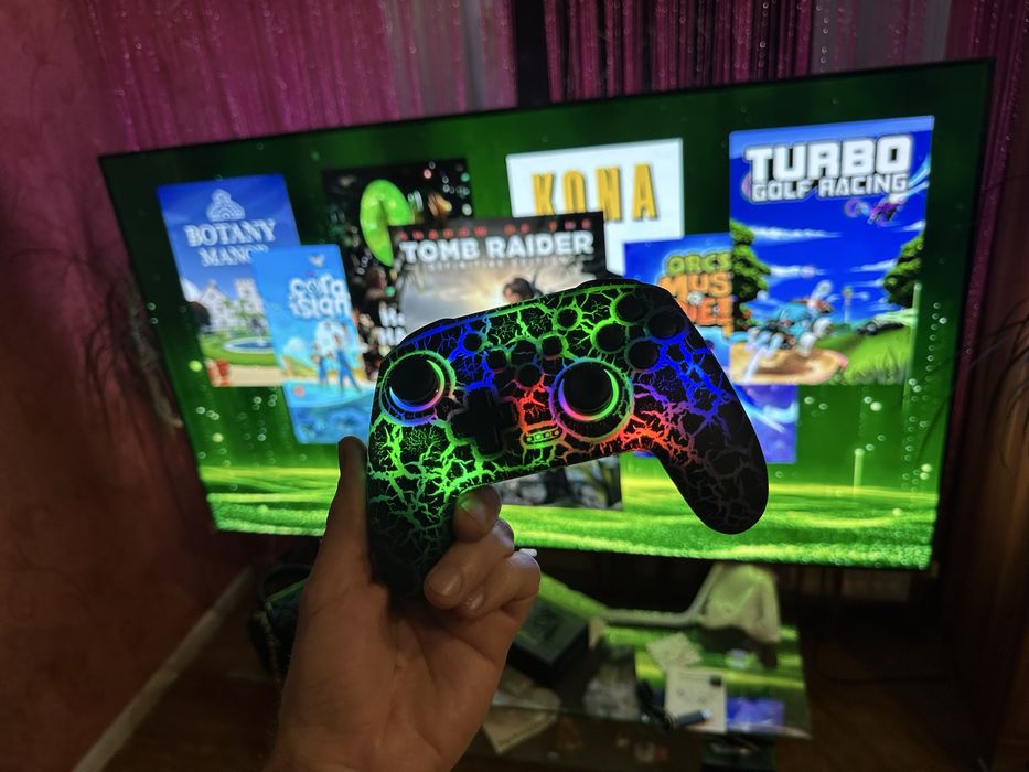 Бездротовий геймпад, беспроводной джойстик с USB з підсвіткою RGB