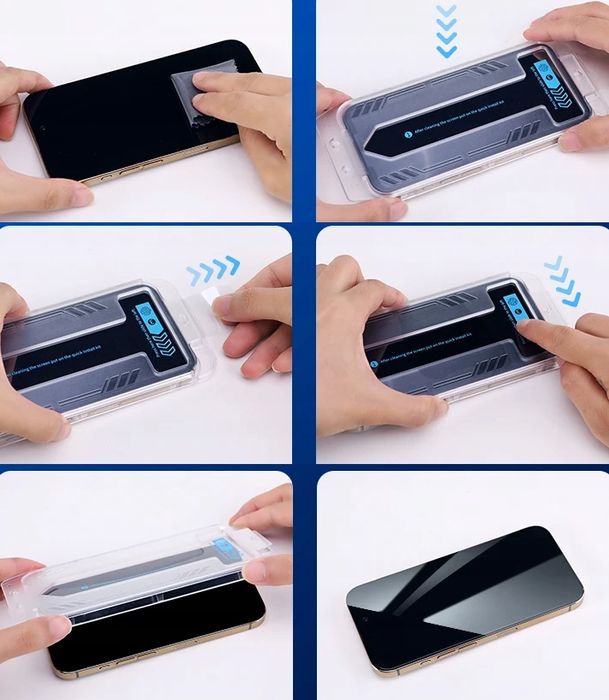 Szkło Prywatyzujące Do Iphone 16E 2025 Z Ramką Do Montażu Łatwy Montaż