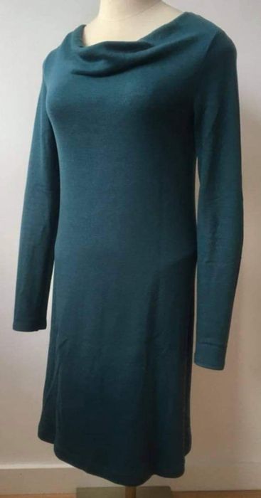 Vestido verde com cotoveleiras Promod